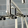 Aqua Vintage AE8106DKL 7-Inch Deck Mount Clawfoot Tub Faucet, Polished Nickel AE8106DKL